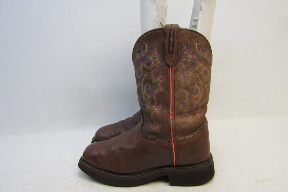 Justin Gypsy Womens Size 7.5 B Brown Leather Cowboy Western Boots